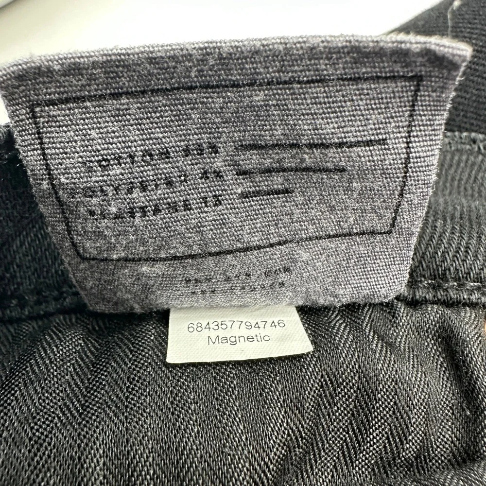 AYR The Rocker Straight Leg Crop Raw Hem in Magnetic Black Size 25 - Picture 12 of 13